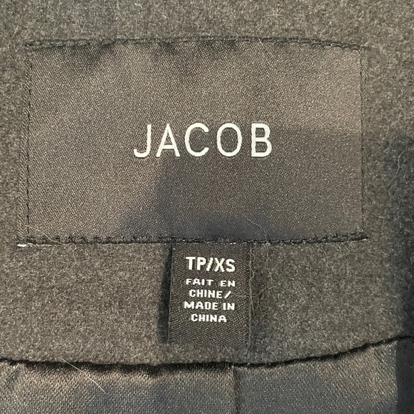 EUC Jacob Winter Overcoat with Zipper Details in Charcoal Gray Size XS - Picture 7 of 9